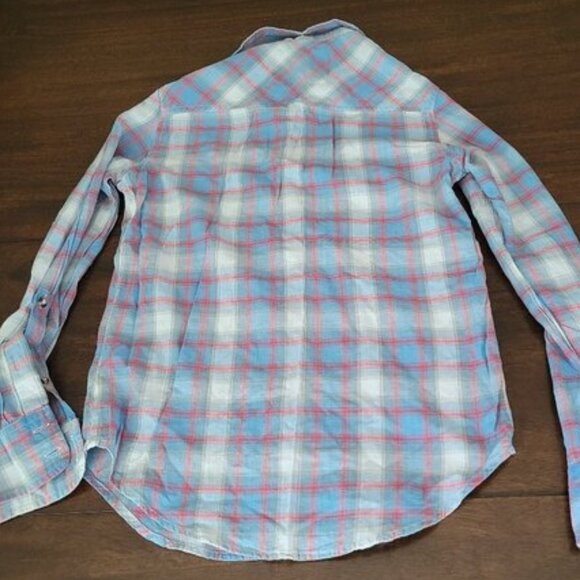 Hurley Wilson Ex-Boyfriend Plaid Button Down Shirt Women's Size XS - Picture 7 of 10